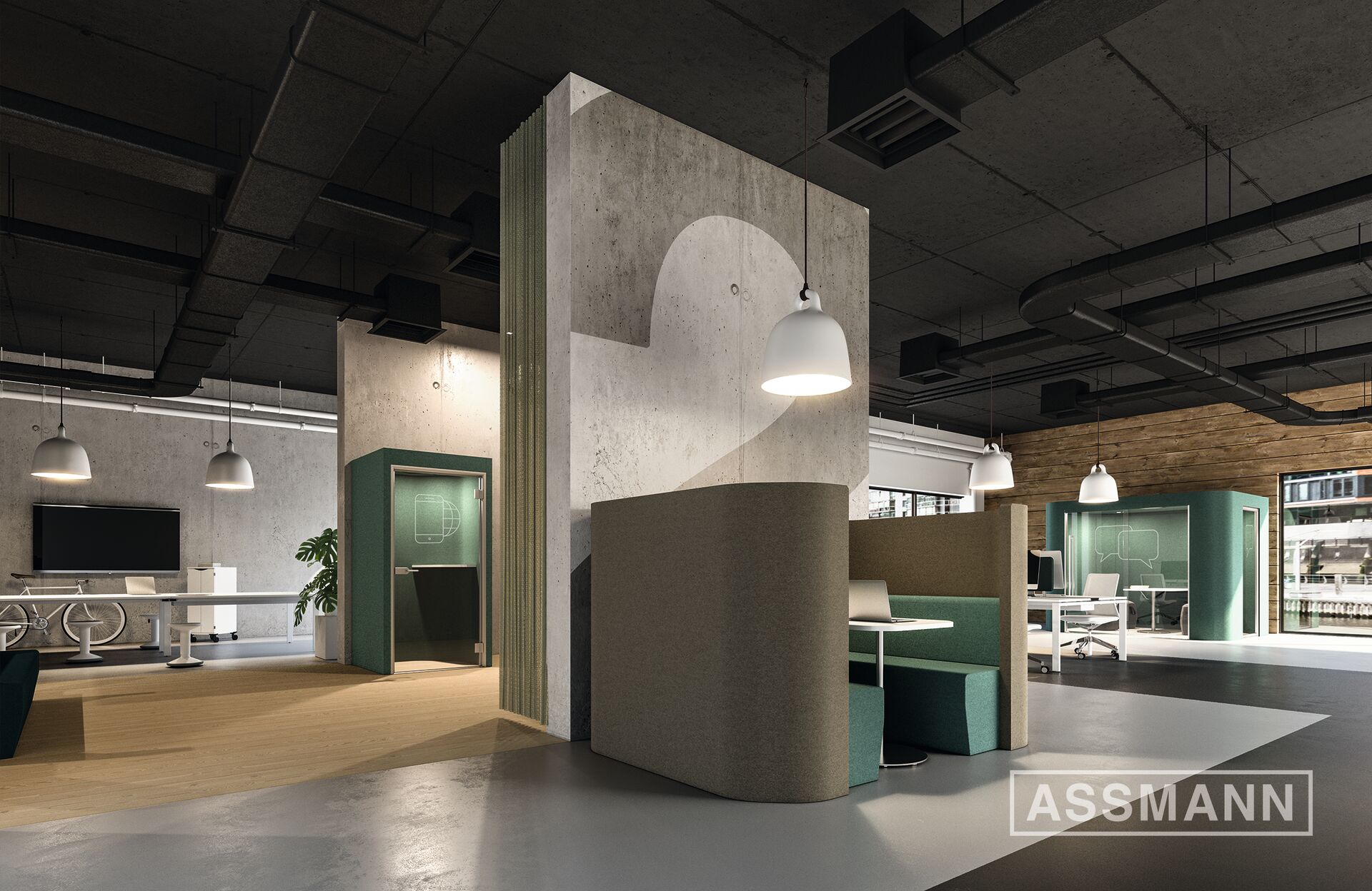 ASSMANN SyneoSoft Milieu - Mittelzonen für hybrides Arbeiten