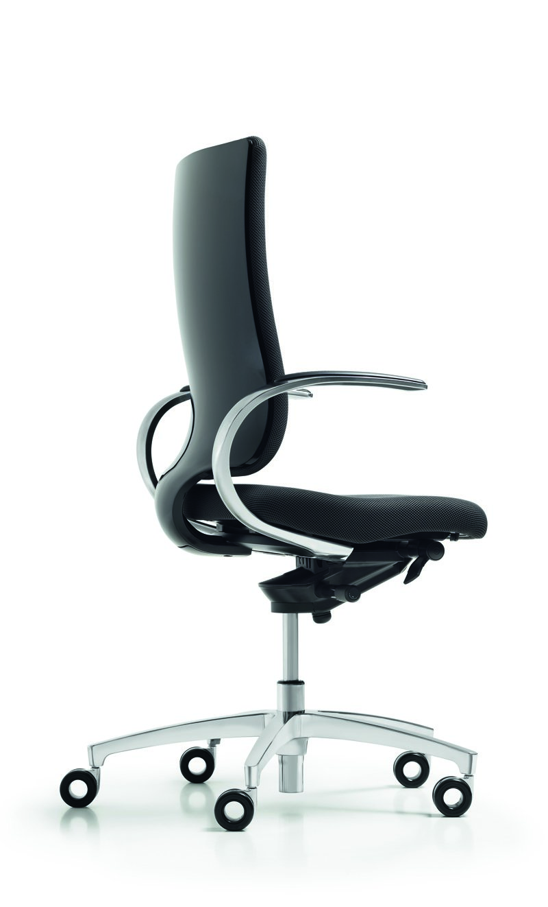 Büro-Drehstuhl Symphony - schwarz chrom
