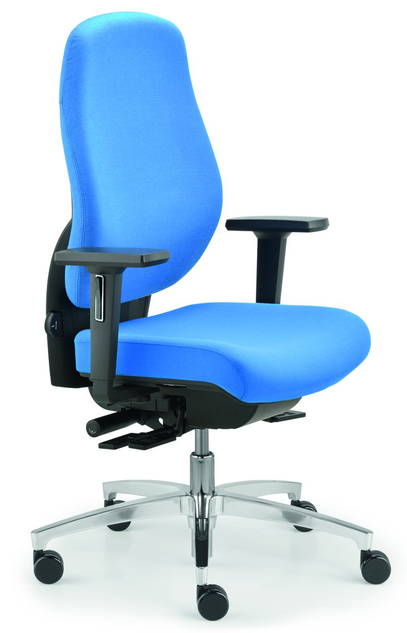 Standard-Bürostuhl blau - höhenverstellbar