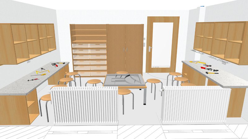 Kitamöbel - 3D Raumplanung Experimentierraum