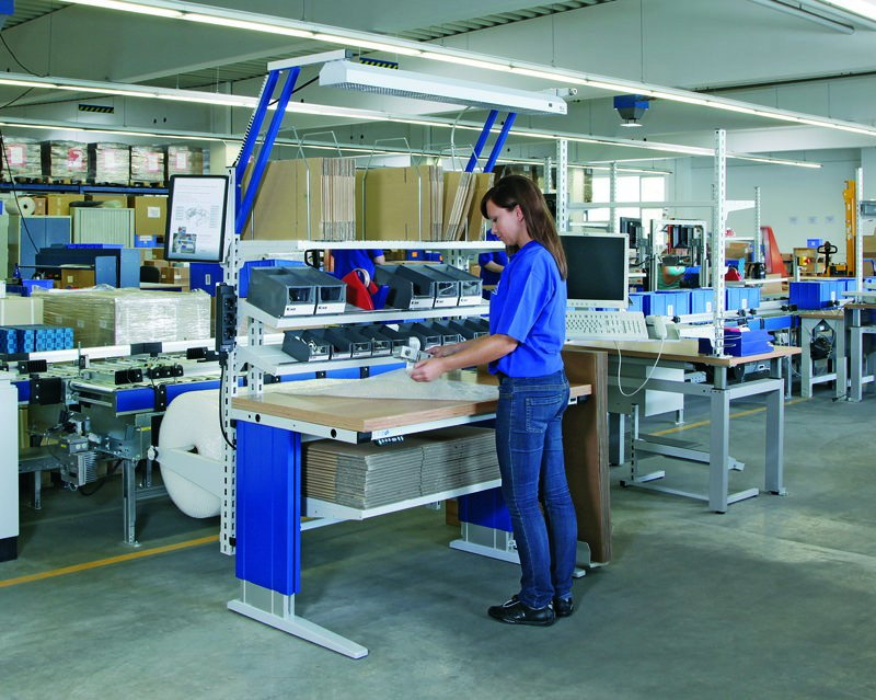 Industriemöbel - Packtisch höhenverstellbar