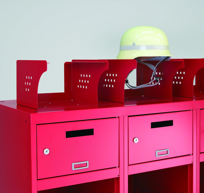 Metallmöbel - Garderobe-Rettungswache inklusive Aufbau für Helmablage